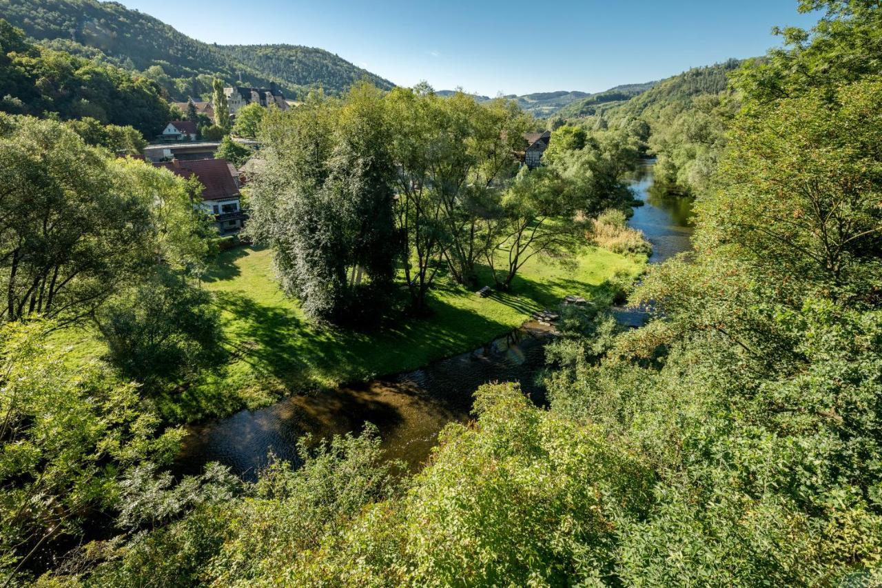 Hotel & Ferienwohnungen Bohlenblick Saalfeld Saale Zewnętrze zdjęcie